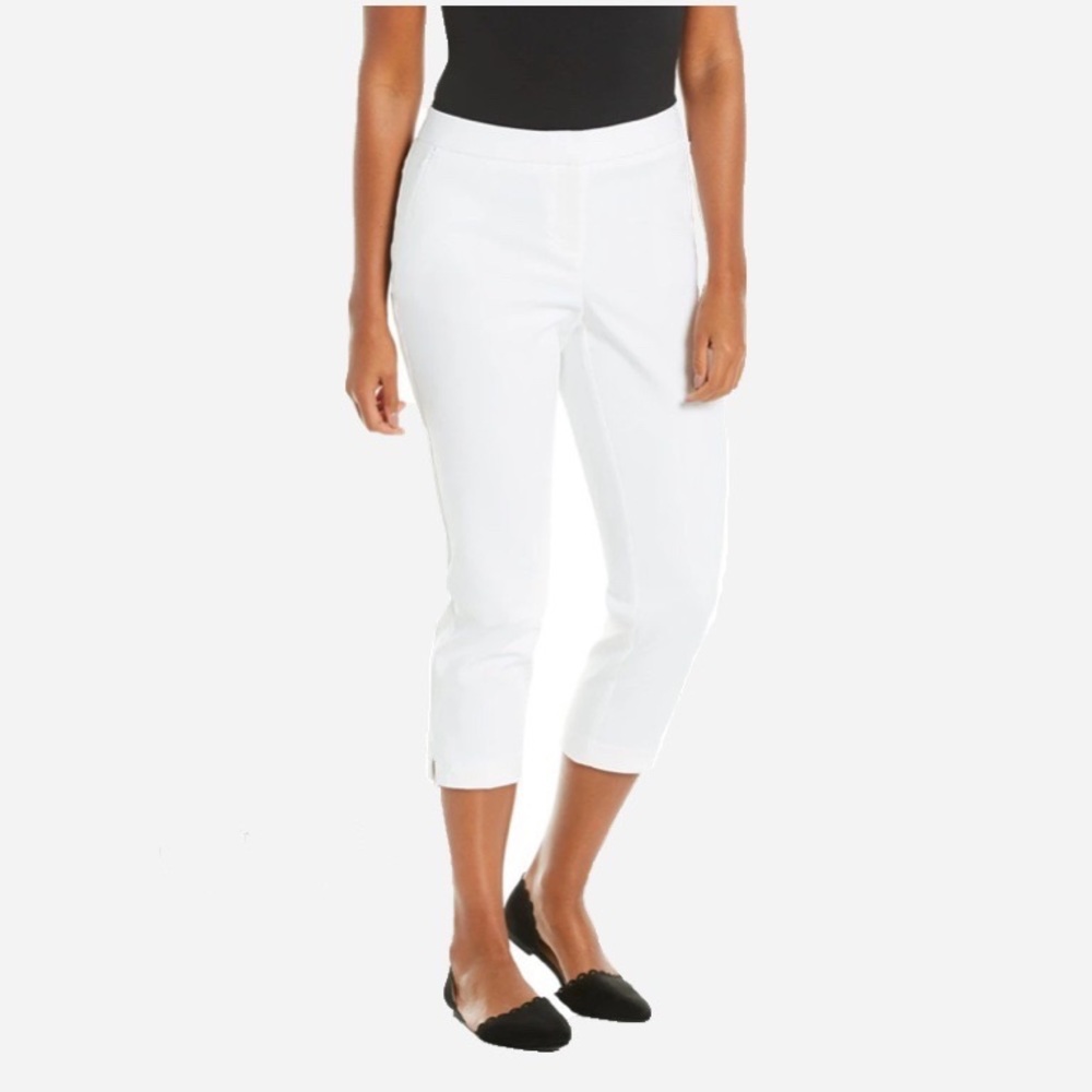 New Rafaella Women’s Ivory Capri Pants Size 6 Gem